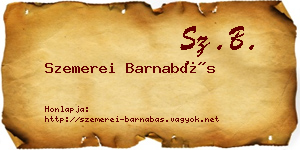 Szemerei Barnabás névjegykártya